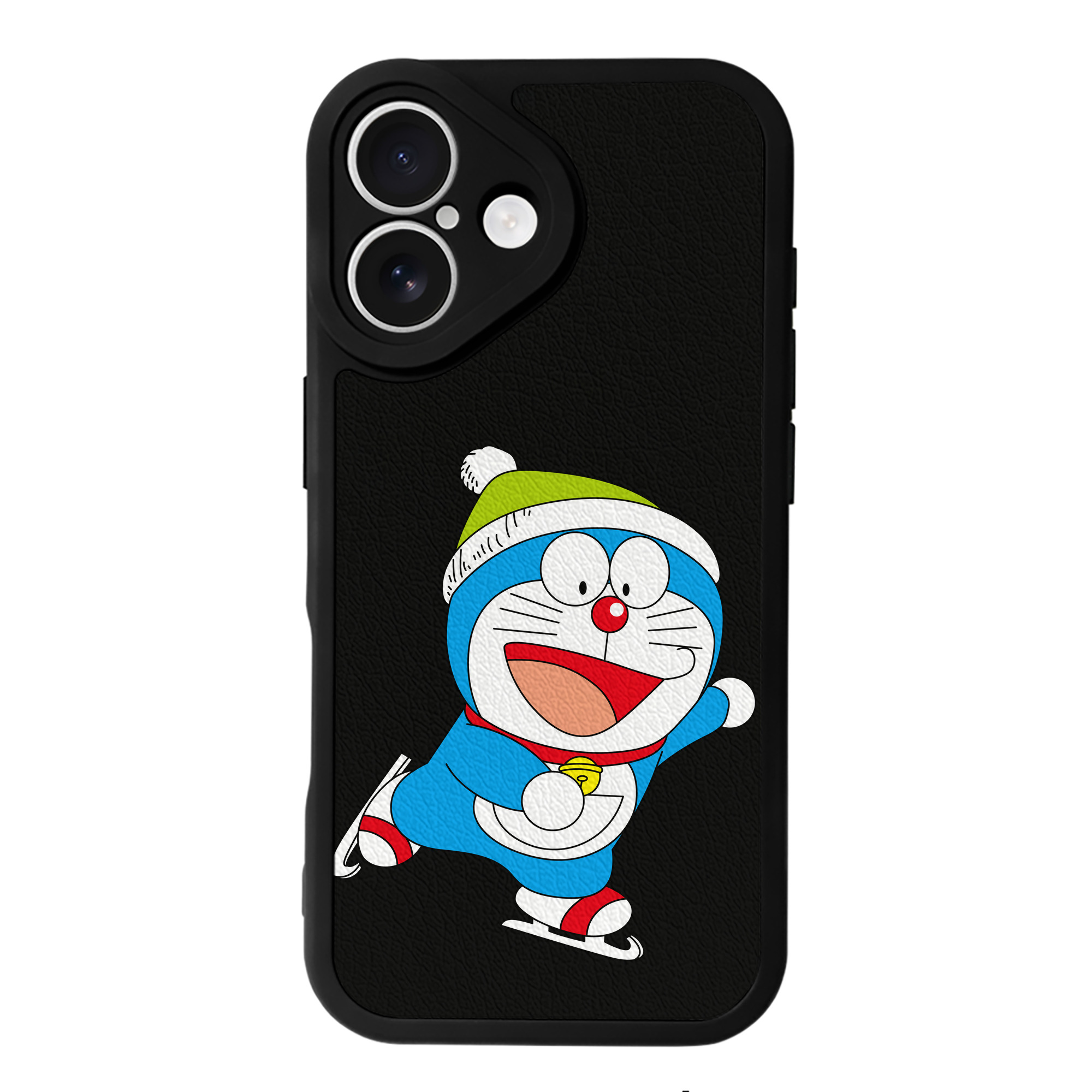 （画像用） ドラえもん Doraemon 【iPhone 16シリーズ対応】シリコンスマホケース（レザー調） 材質：シリコン
